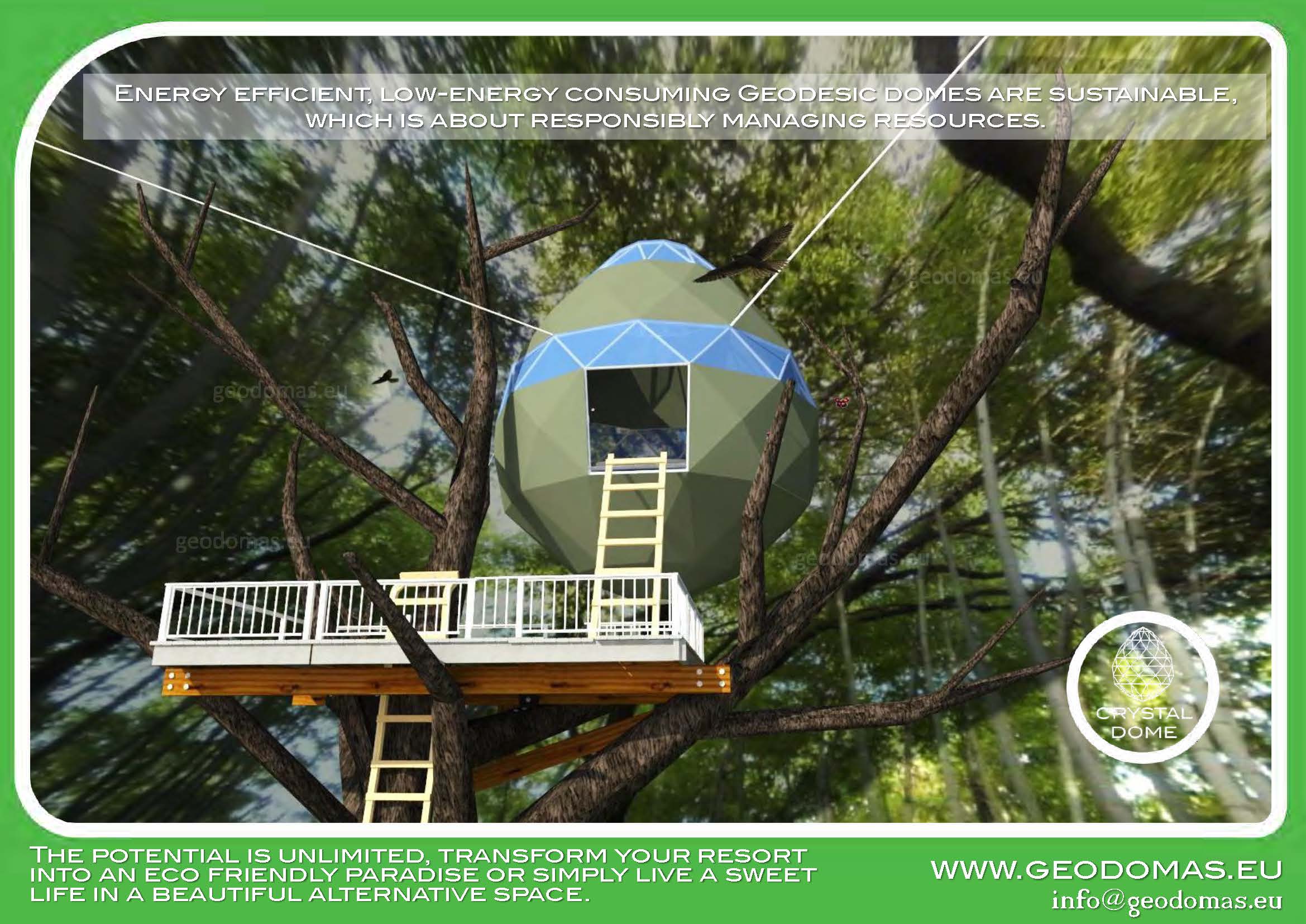 7m2 Ø3m Crystal Dome for Wild Nature | Treehouse Village