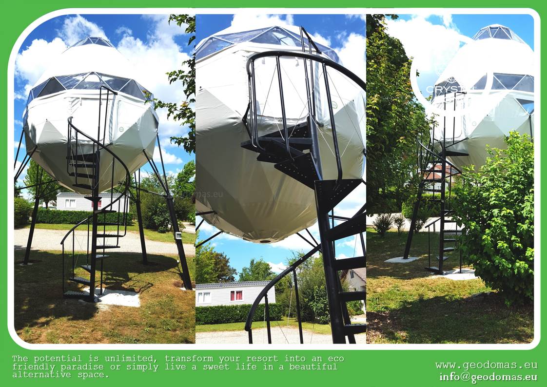 7m2 Ø3m Crystal Dome for Wild Nature | Treehouse Village