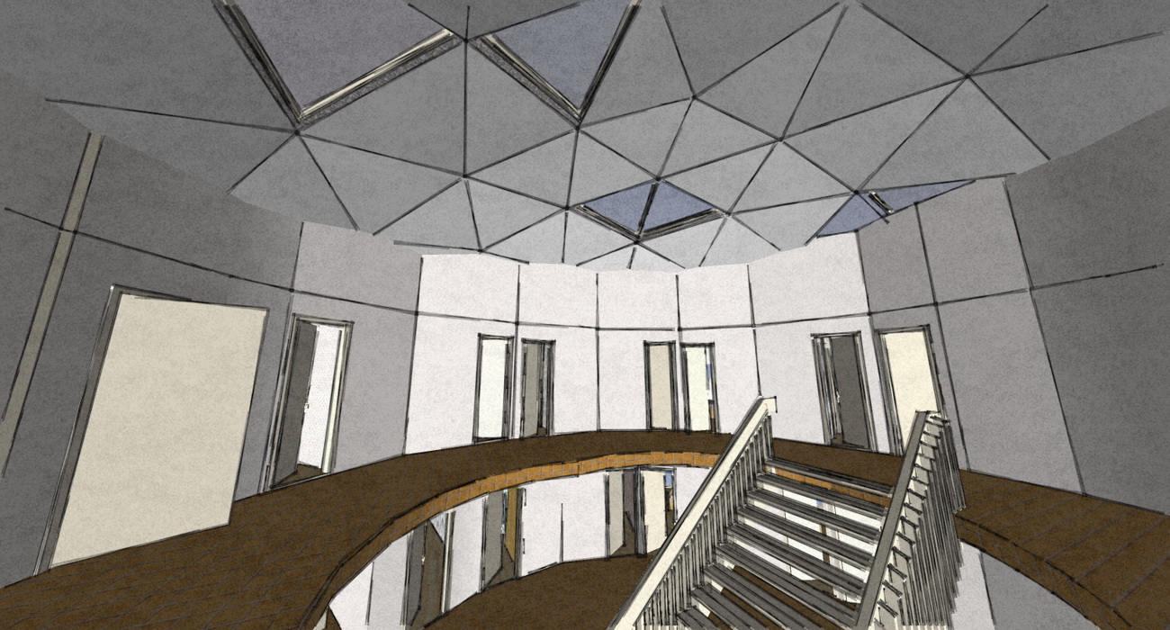 Laikinų konstrukcijų mobilus motelis | 26 kambarių Kupolas 300m² Ø16m