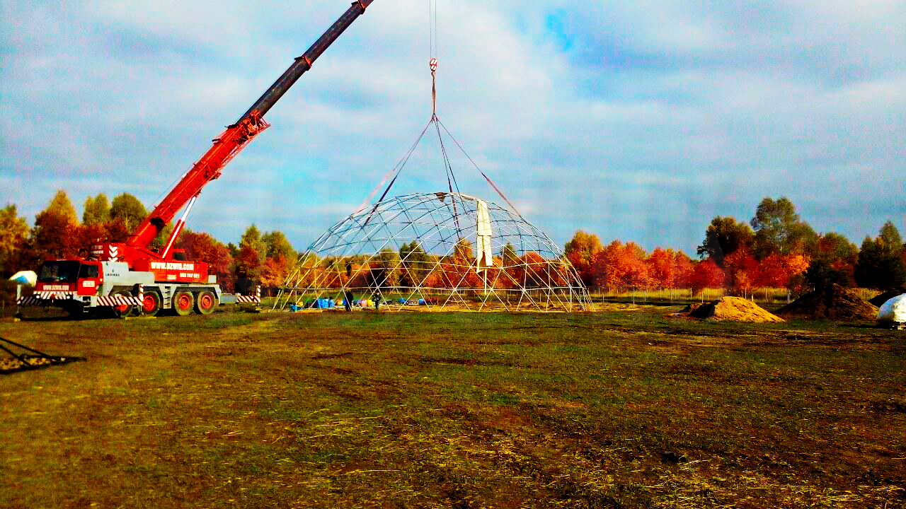 Žirgynas ir Manežas Kupolas Ø24m | Ūkininko ūkis, Ledziny, Lenkija