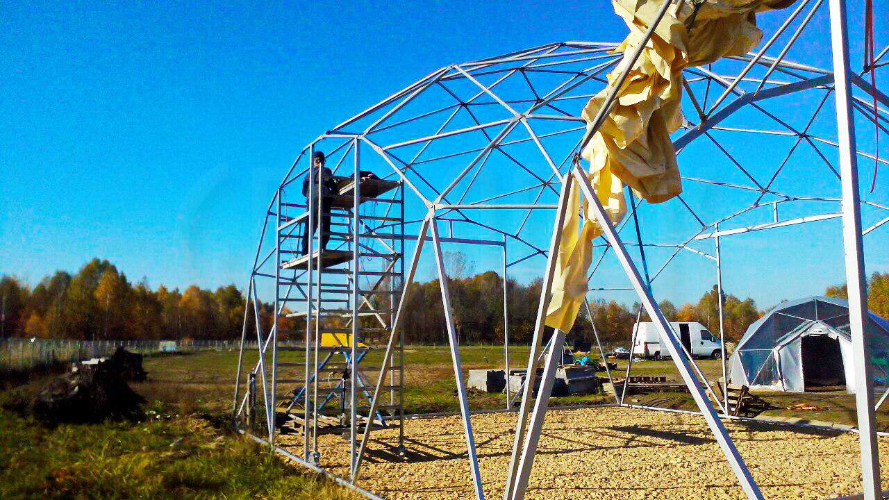 Žirgynas ir Manežas Kupolas Ø24m | Ūkininko ūkis, Ledziny, Lenkija