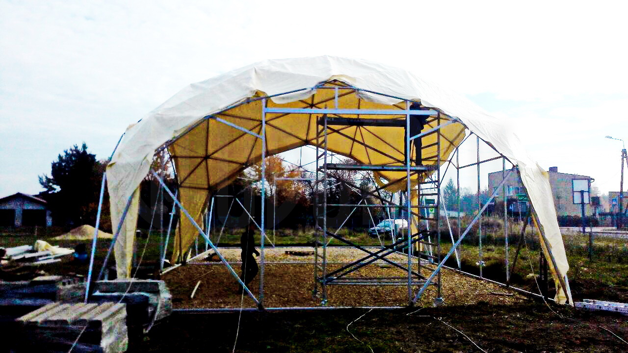 Žirgynas ir Manežas Kupolas Ø24m | Ūkininko ūkis, Ledziny, Lenkija