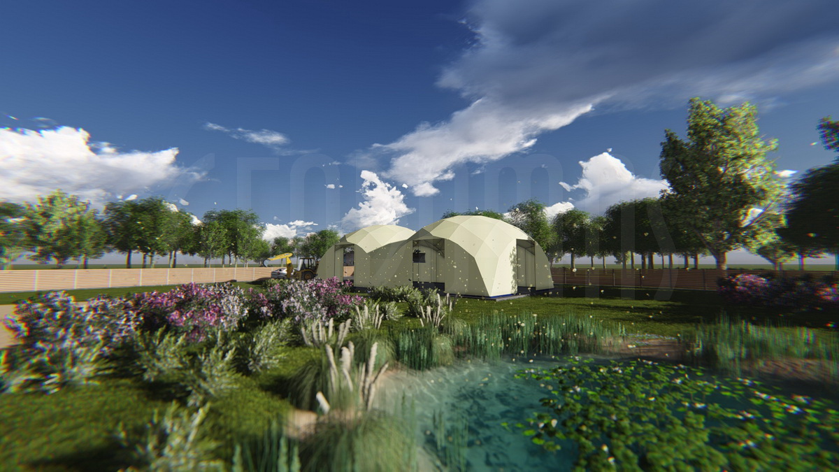 Žirgynas ir Manežas Kupolas Ø24m | Ūkininko ūkis, Ledziny, Lenkija