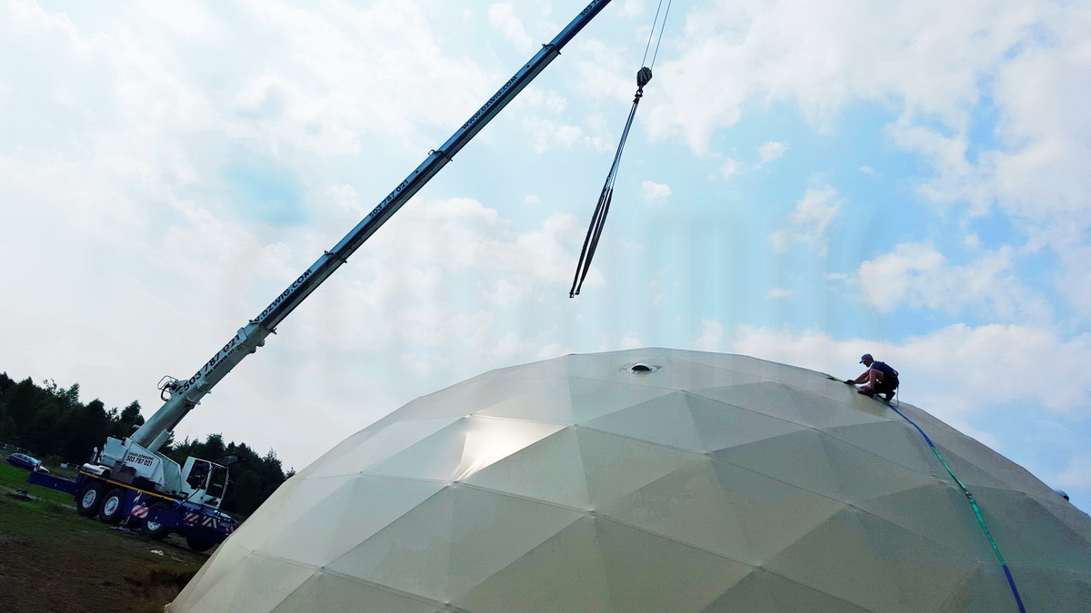 Žirgynas ir Manežas Kupolas Ø24m | Ūkininko ūkis, Ledziny, Lenkija