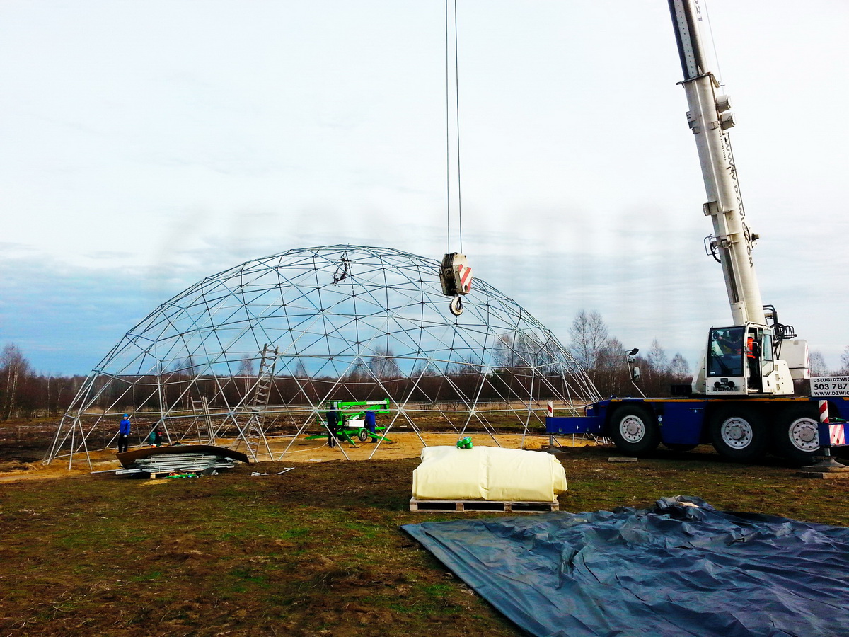 Žirgynas ir Manežas Kupolas Ø24m | Ūkininko ūkis, Ledziny, Lenkija