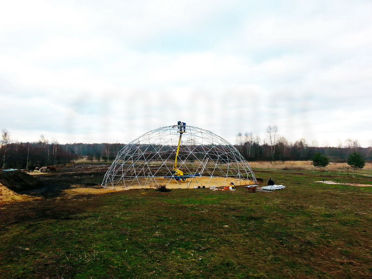 Žirgynas ir Manežas Kupolas Ø24m | Ūkininko ūkis, Ledziny, Lenkija