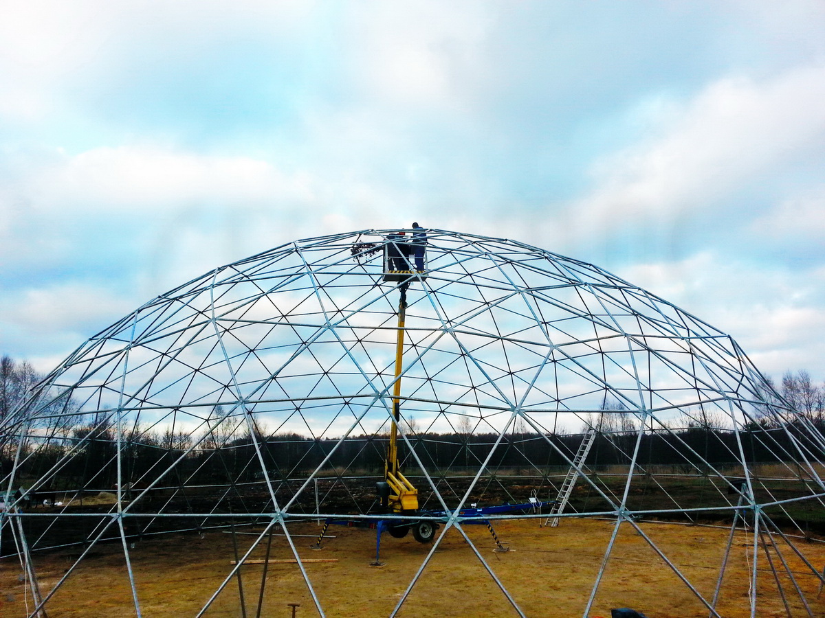 Žirgynas ir Manežas Kupolas Ø24m | Ūkininko ūkis, Ledziny, Lenkija