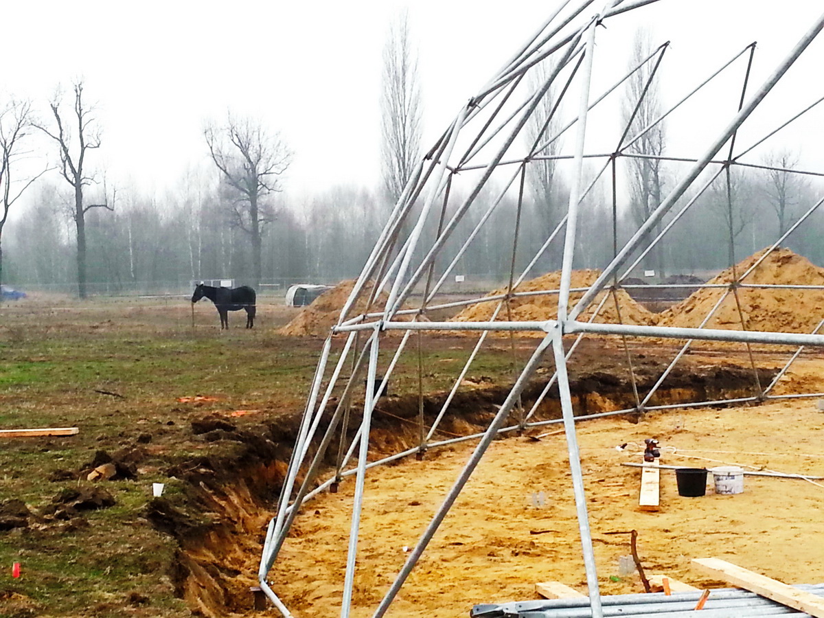 Žirgynas ir Manežas Kupolas Ø24m | Ūkininko ūkis, Ledziny, Lenkija