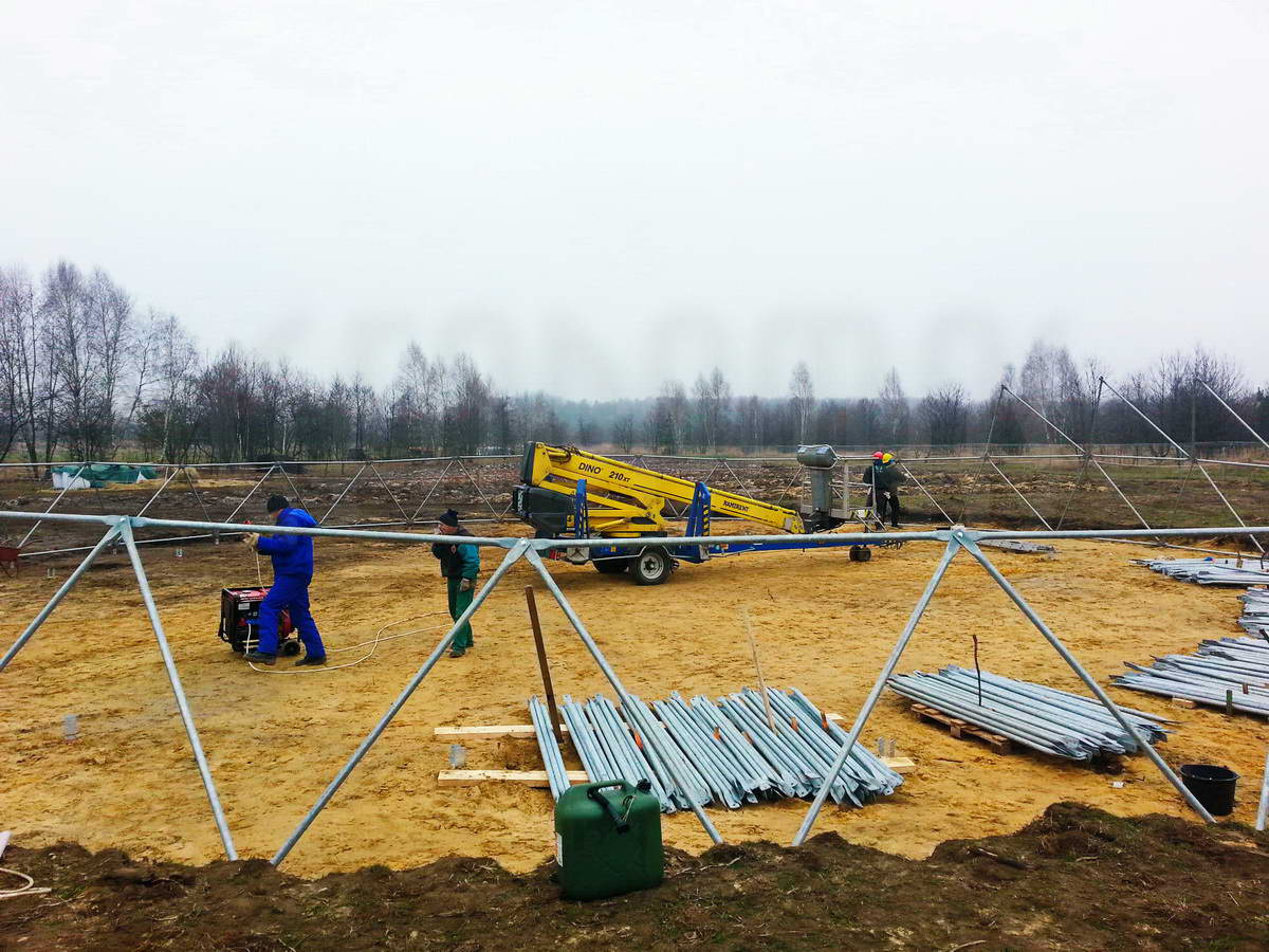 Žirgynas ir Manežas Kupolas Ø24m | Ūkininko ūkis, Ledziny, Lenkija