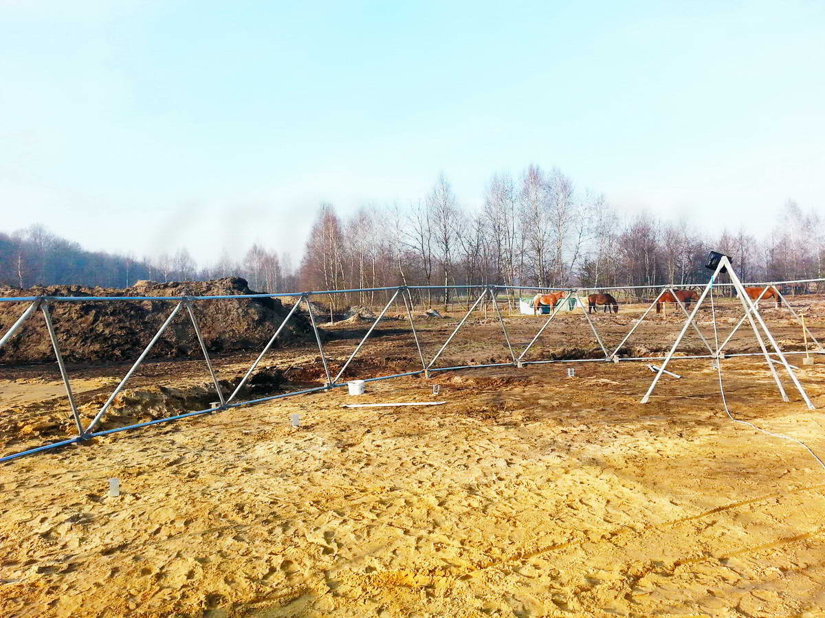 Žirgynas ir Manežas Kupolas Ø24m | Ūkininko ūkis, Ledziny, Lenkija