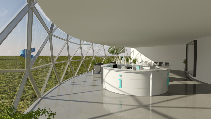 Sferinio kinoteatro kupoliniai pastatai | 360°x180° pilnos projekcijos ekranas