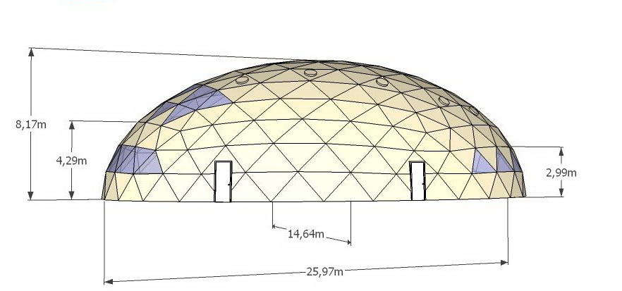 Sferinio kinoteatro kupoliniai pastatai | 360°x180° pilnos projekcijos ekranas