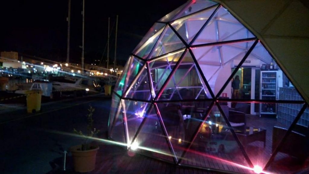 Bar Restaurant Glass Dome Ø8m H6m, Puerto de Ceuta, Spain