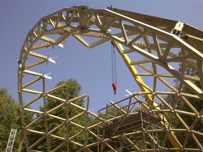 Public Park Stage Dome Ø15m | Estrada Geodesic Dome, Salcininkai, Lithuania