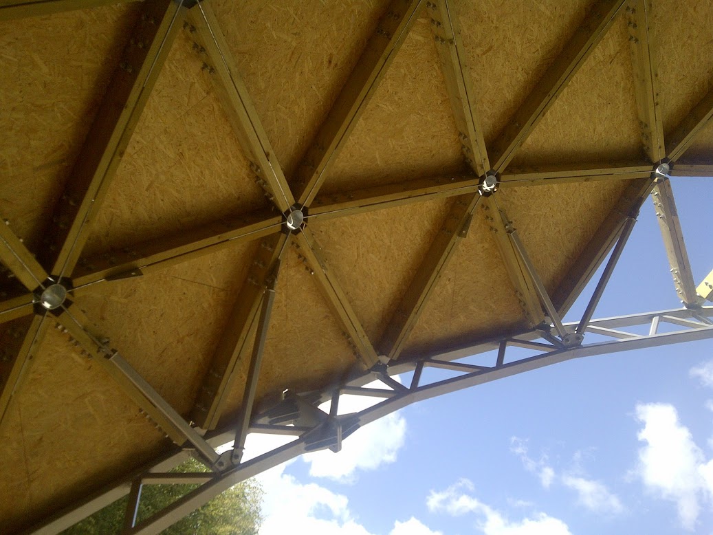 Public Park Stage Dome Ø15m | Estrada Geodesic Dome, Salcininkai, Lithuania