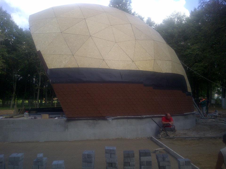 Public Park Stage Dome Ø15m | Estrada Geodesic Dome, Salcininkai, Lithuania