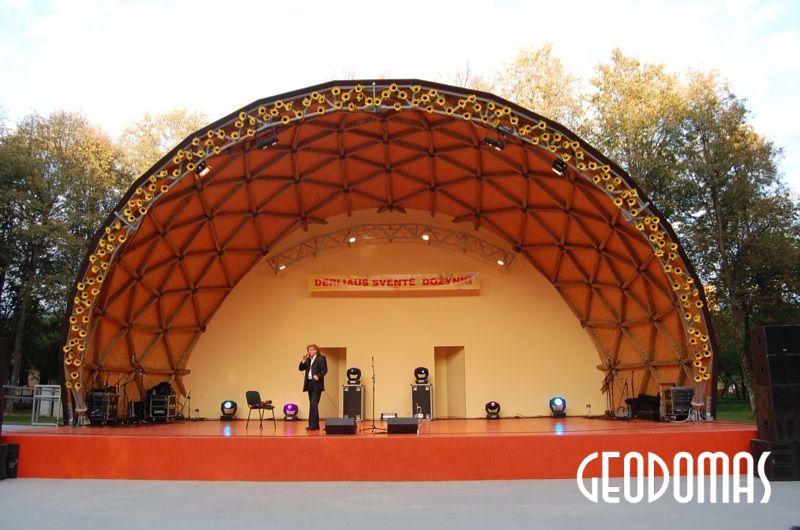 Public Park Stage Dome Ø15m | Estrada Geodesic Dome, Salcininkai, Lithuania