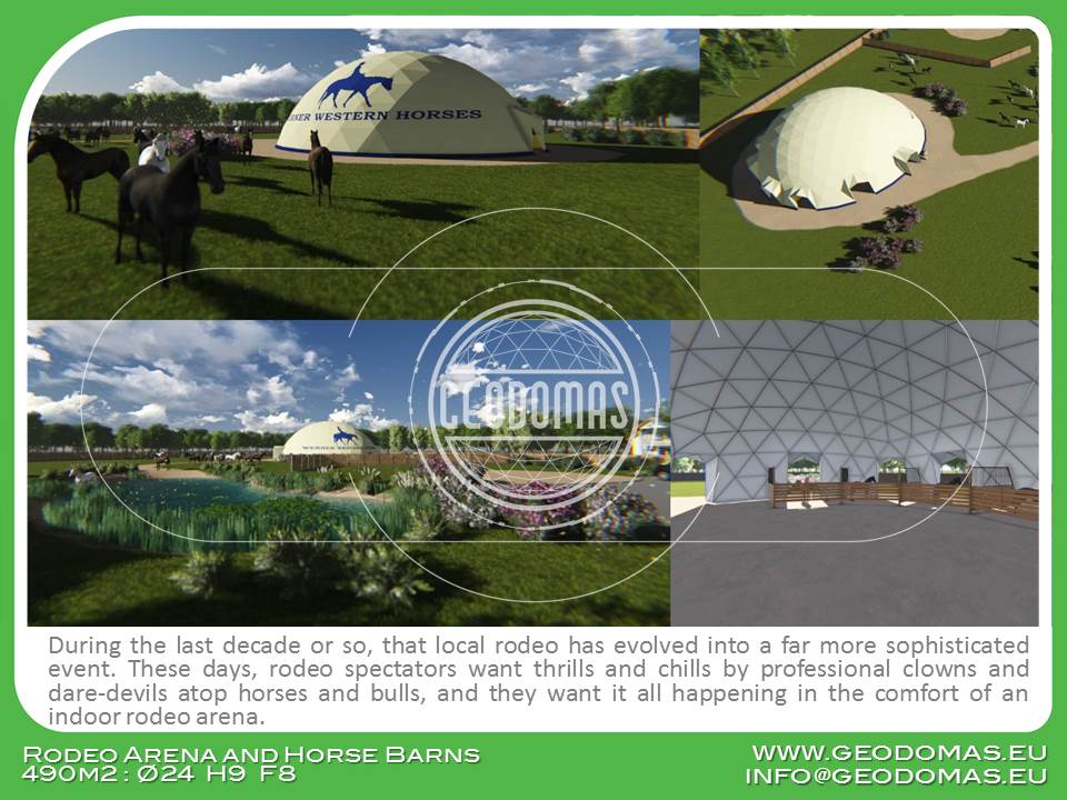 Žirgynas ir Manežas Kupolas Ø24m | Ūkininko ūkis, Ledziny, Lenkija