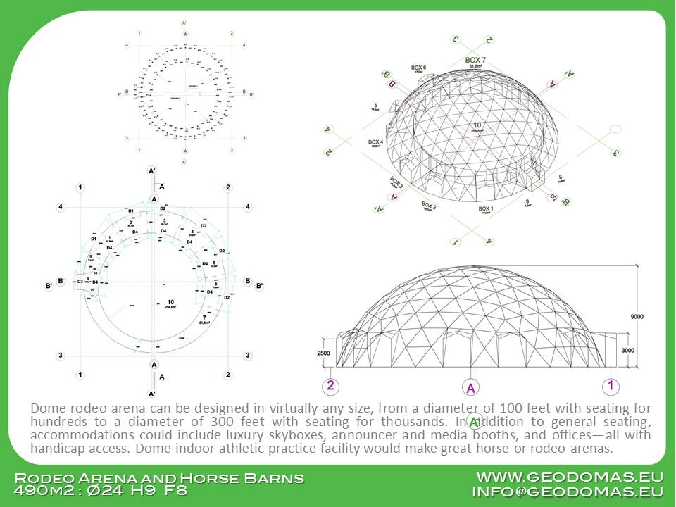 Žirgynas ir Manežas Kupolas Ø24m | Ūkininko ūkis, Ledziny, Lenkija