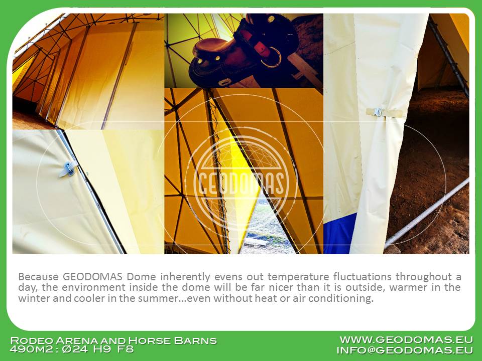Žirgynas ir Manežas Kupolas Ø24m | Ūkininko ūkis, Ledziny, Lenkija