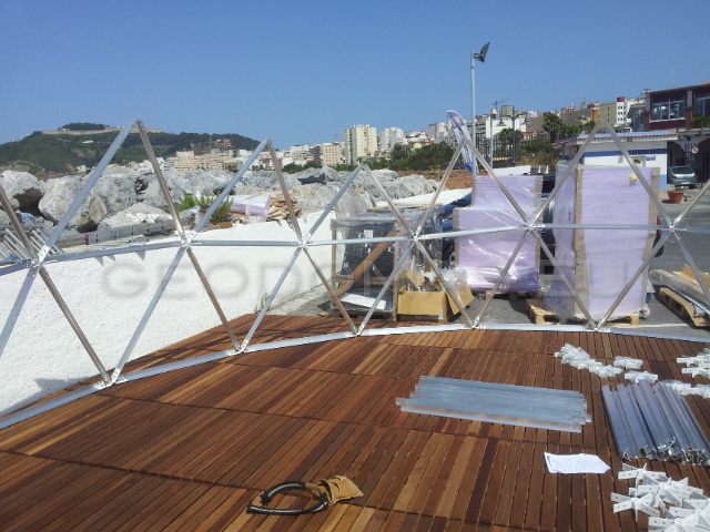 56m² Restoranas-Baras Stiklo Kupole Ø8m | Puerto de Ceuta, Ispanija
