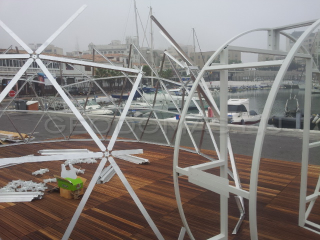 56m² Restoranas-Baras Stiklo Kupole Ø8m | Puerto de Ceuta, Ispanija
