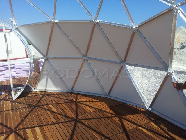 56m² Restoranas-Baras Stiklo Kupole Ø8m | Puerto de Ceuta, Ispanija