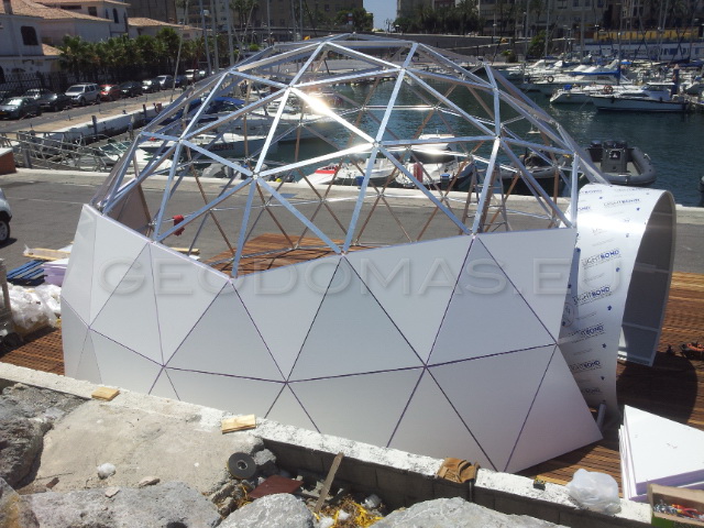 56m² Restoranas-Baras Stiklo Kupole Ø8m | Puerto de Ceuta, Ispanija