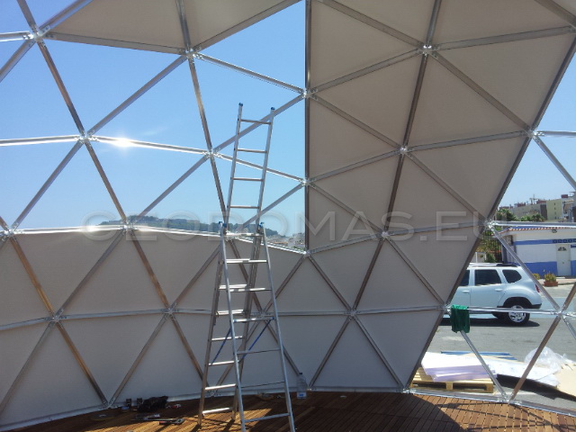 56m² Restoranas-Baras Stiklo Kupole Ø8m | Puerto de Ceuta, Ispanija