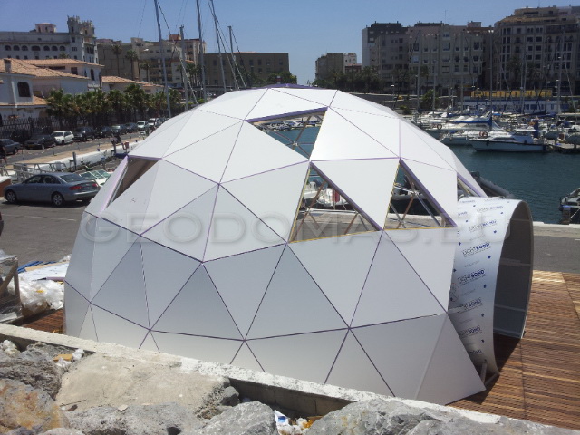 56m² Restoranas-Baras Stiklo Kupole Ø8m | Puerto de Ceuta, Ispanija