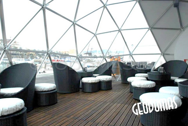 56m² Restoranas-Baras Stiklo Kupole Ø8m | Puerto de Ceuta, Ispanija