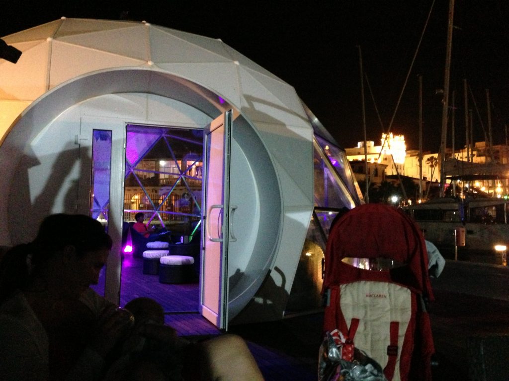 Bar Restaurant Glass Dome Ø8m H6m, Puerto de Ceuta, Spain