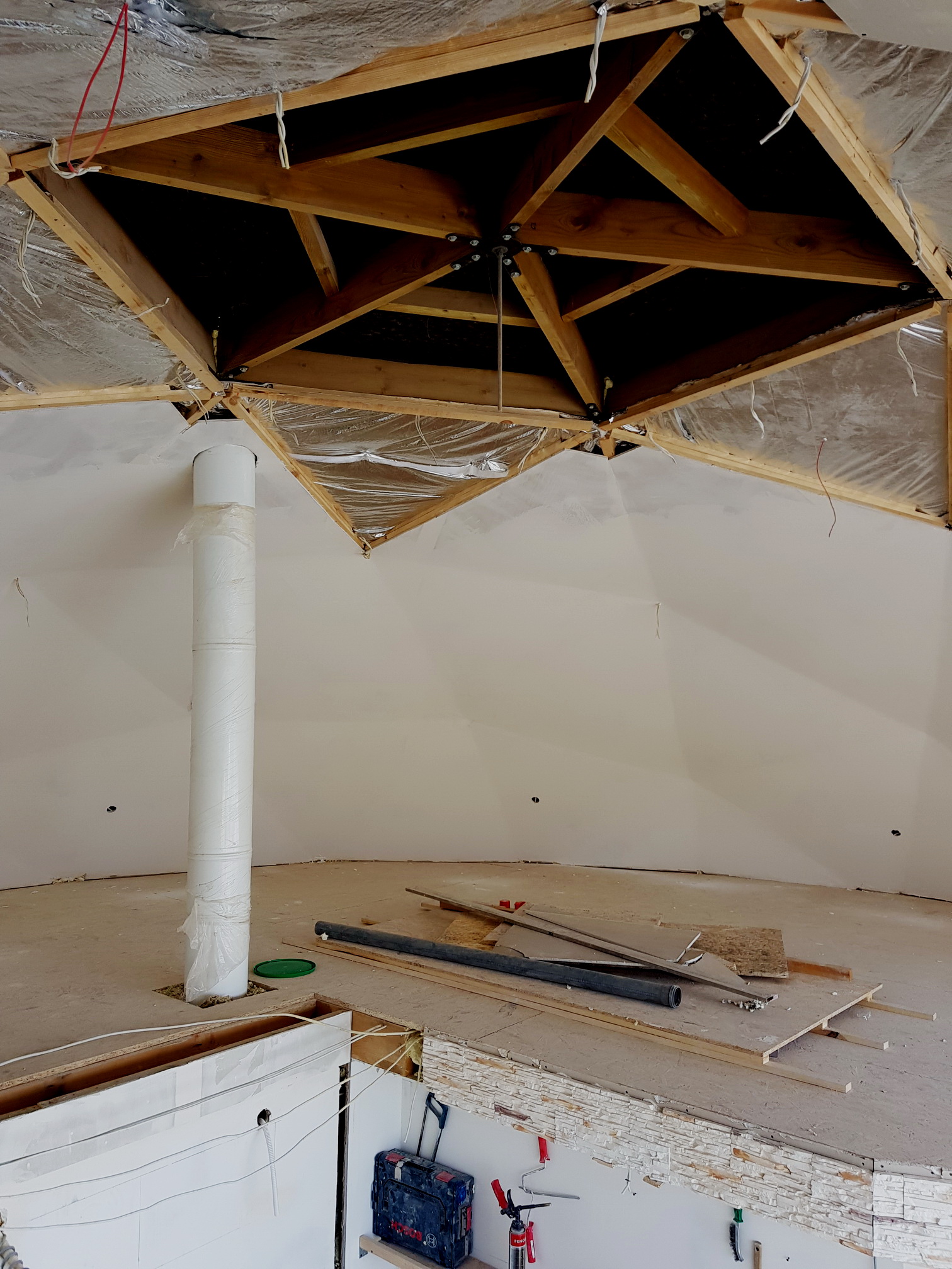 153m2 Svečių Namas Su Pirtimi Kupolas Ø12m | Ūkio sodyba, Širvintų r.
