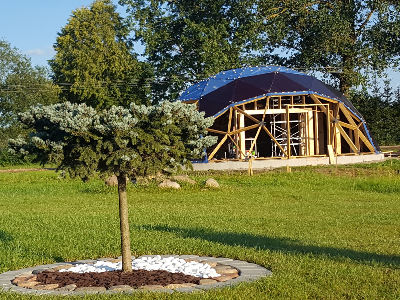 153m2 Svečių Namas Su Pirtimi Kupolas Ø12m | Ūkio sodyba, Širvintų r.