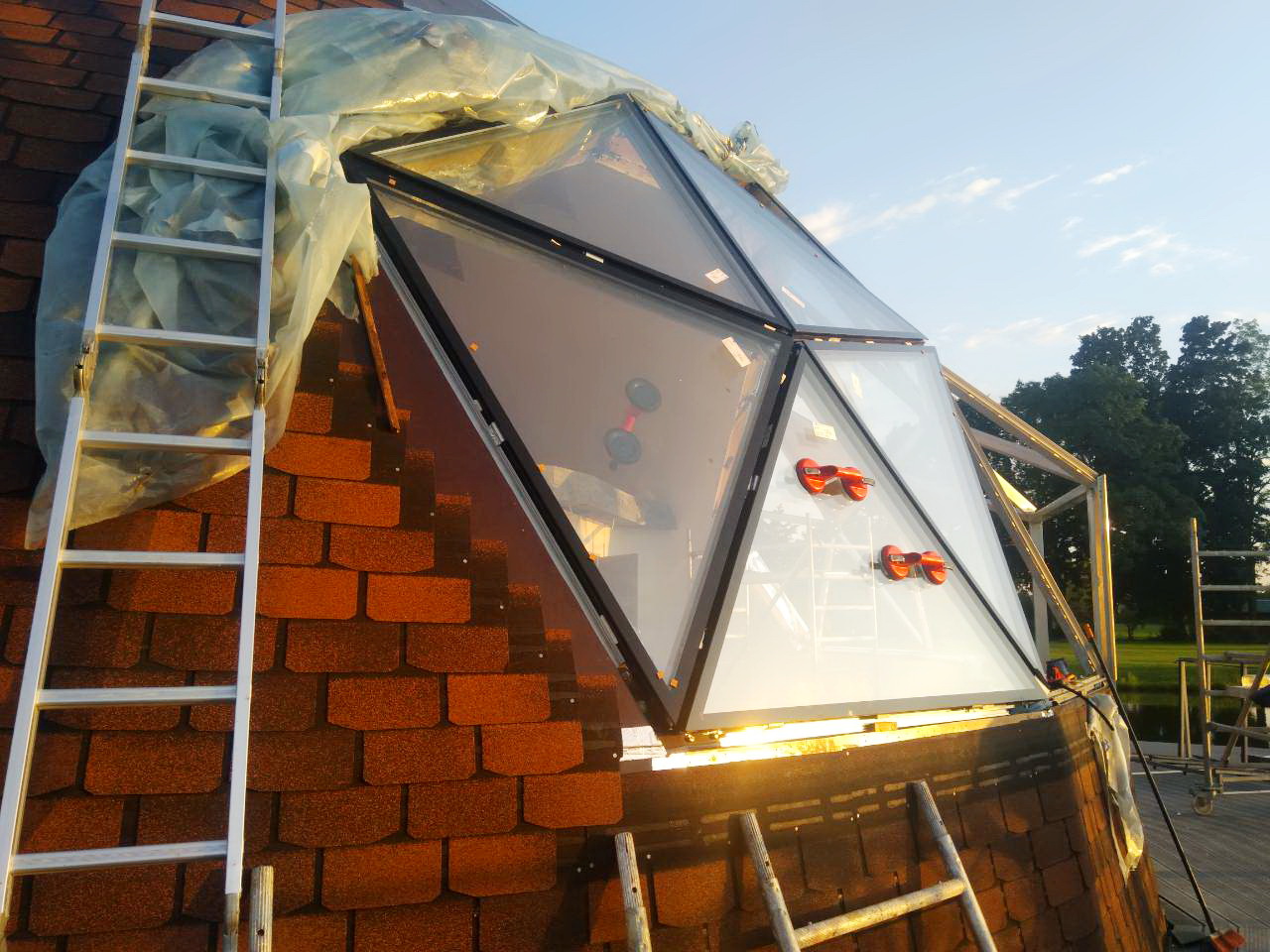 153m2 Svečių Namas Su Pirtimi Kupolas Ø12m | Ūkio sodyba, Širvintų r.