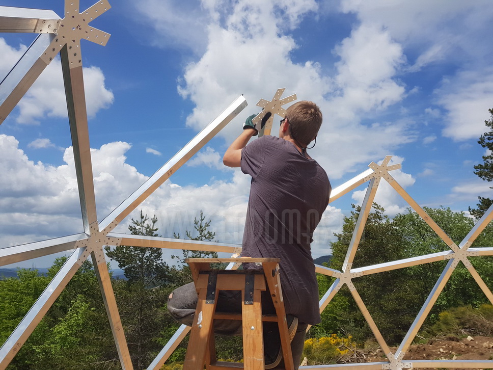 30m² LUXURY GLAMPING Ø6m Dome | Panel & Glass FAÇADE