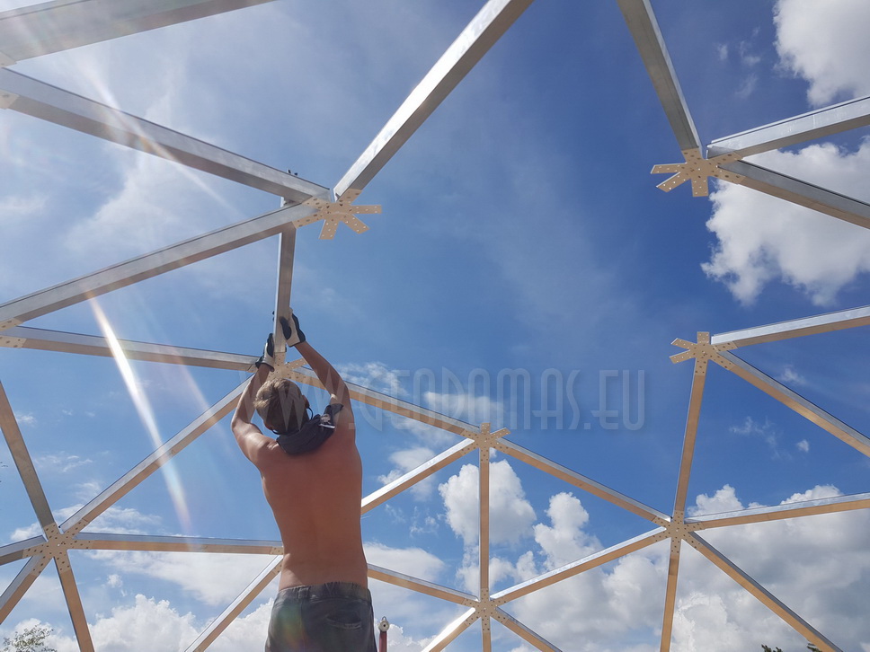 30m² LUXURY GLAMPING Ø6m Dome | Panel & Glass FAÇADE