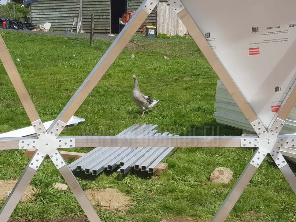 30m² LUXURY GLAMPING Ø6m Dome | Panel & Glass FAÇADE