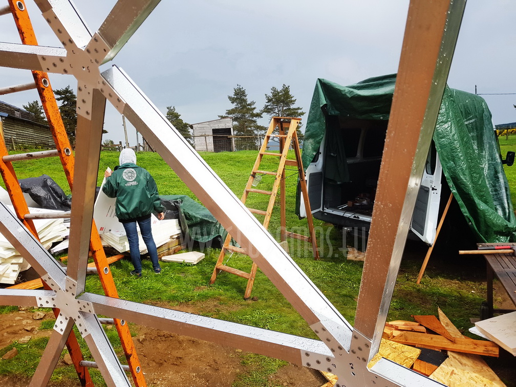 30m² LUXURY GLAMPING Ø6m Dome | Panel & Glass FAÇADE