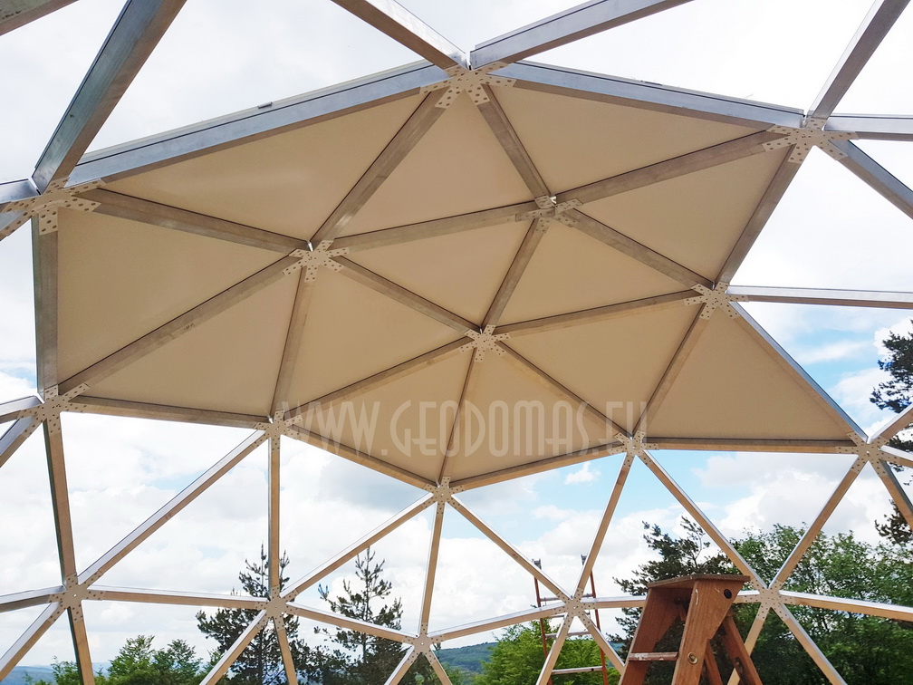 30m² LUXURY GLAMPING Ø6m Dome | Panel & Glass FAÇADE