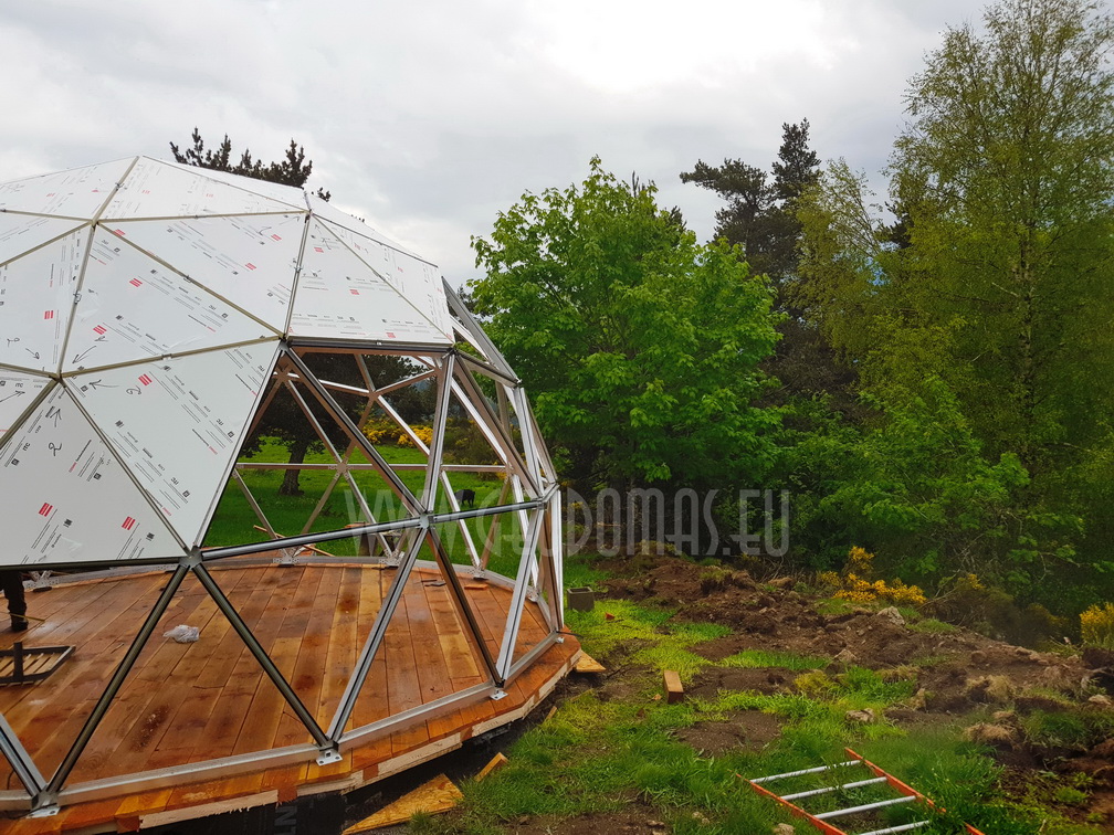 30m² LUXURY GLAMPING Ø6m Dome | Panel & Glass FAÇADE