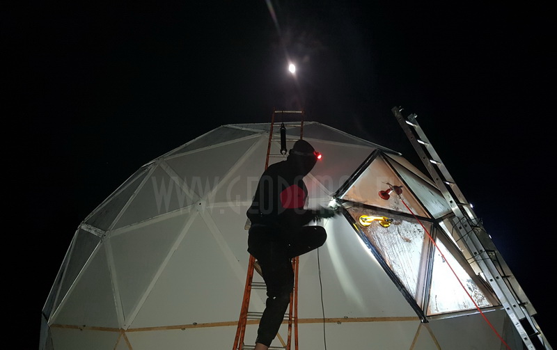 30m² LUXURY GLAMPING Ø6m Dome | Panel & Glass FAÇADE