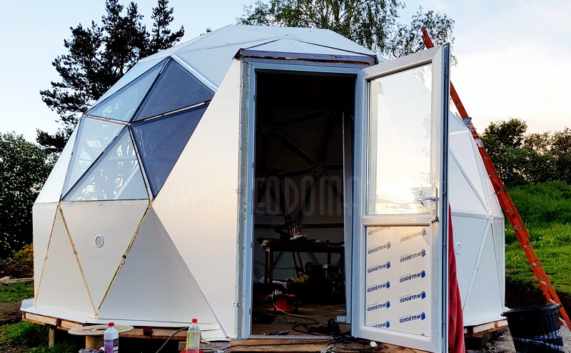 30m² LUXURY GLAMPING Ø6m Dome | Panel & Glass FAÇADE