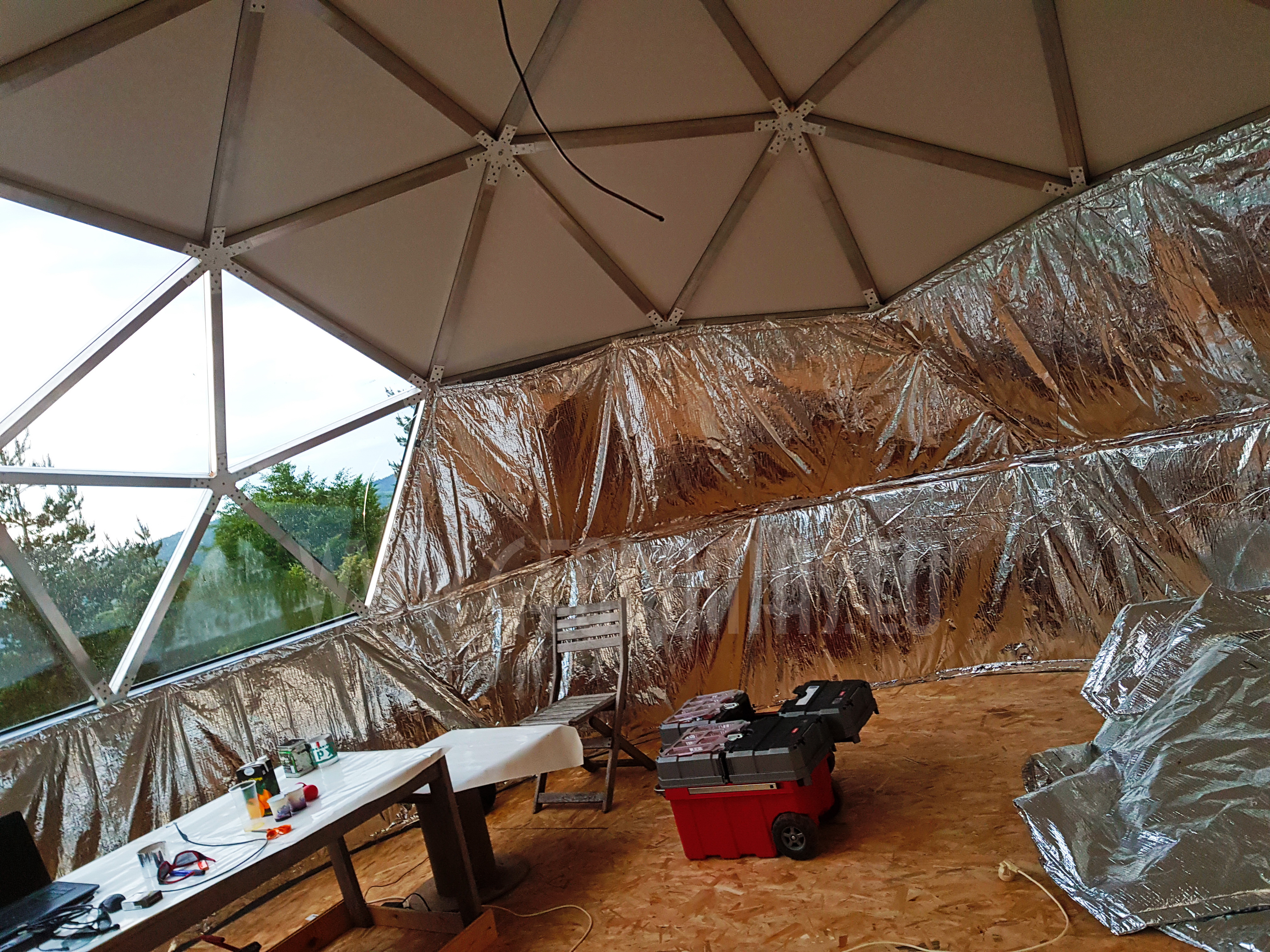 30m² LUXURY GLAMPING Ø6m Dome | Panel & Glass FAÇADE