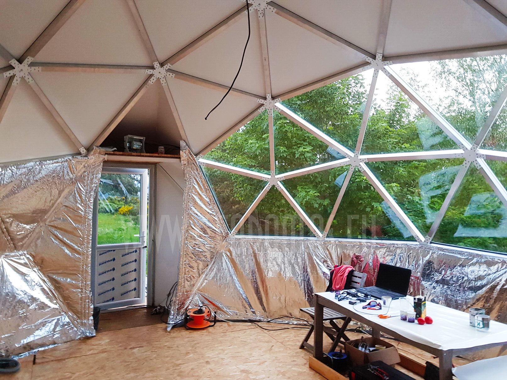 30m² LUXURY GLAMPING Ø6m Dome | Panel & Glass FAÇADE