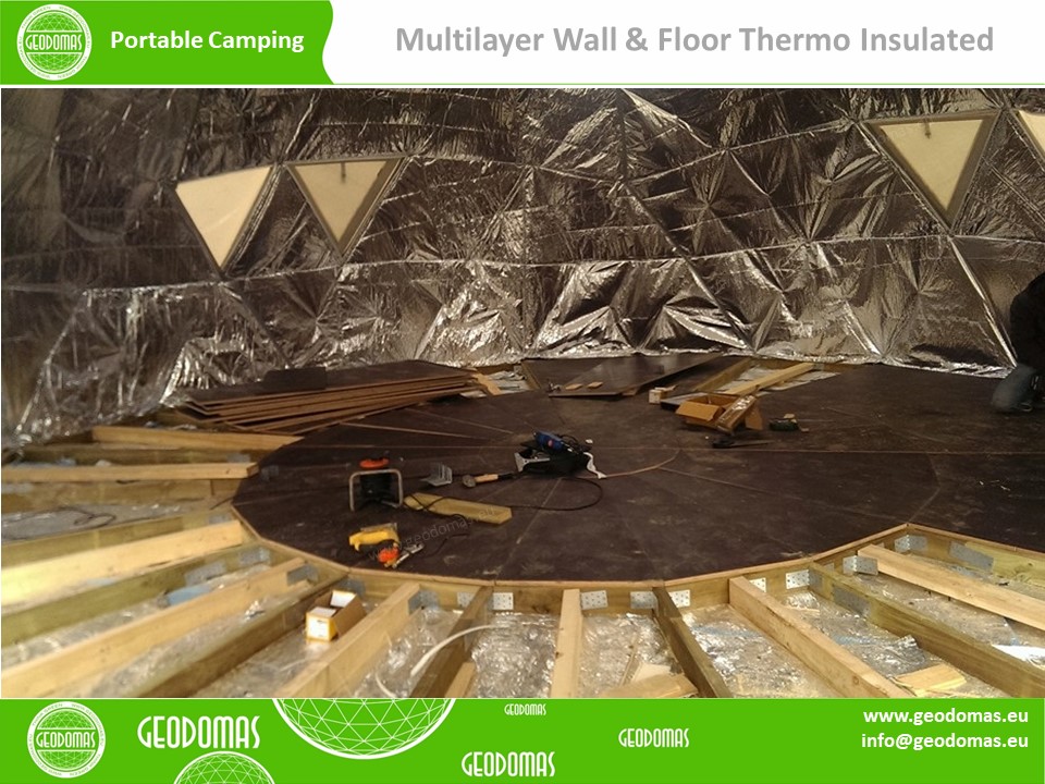 30m² LUXURY GLAMPING Ø6m Dome | Panel & Glass FAÇADE