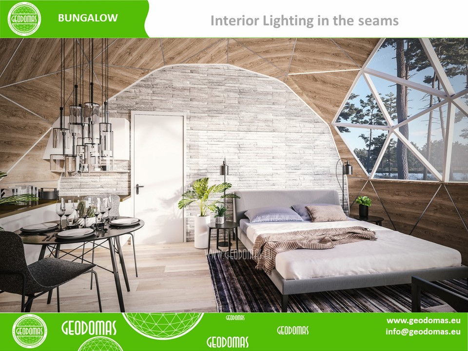 30m² LUXURY GLAMPING Ø6m Dome | Panel & Glass FAÇADE