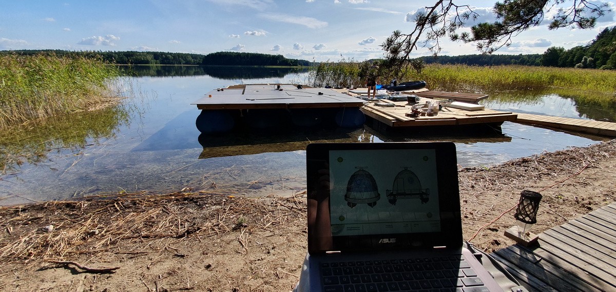 27m² Pramoginis Glamping laivas Ø7m | Pasimėgaukite ežerų ir jų salų grožiu