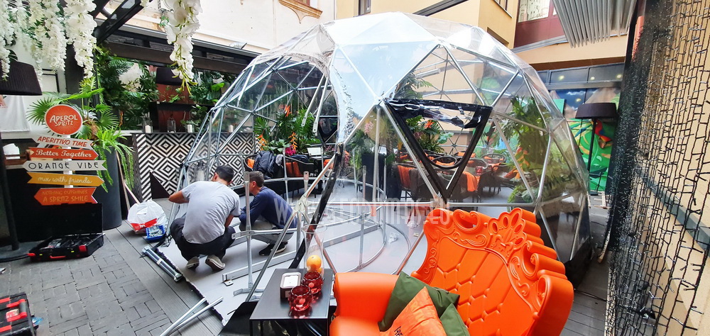 32m2 Lauko Oranžerija Hibridinis Kupolas Ø7m | Spritz Summer Garden, Vilnius