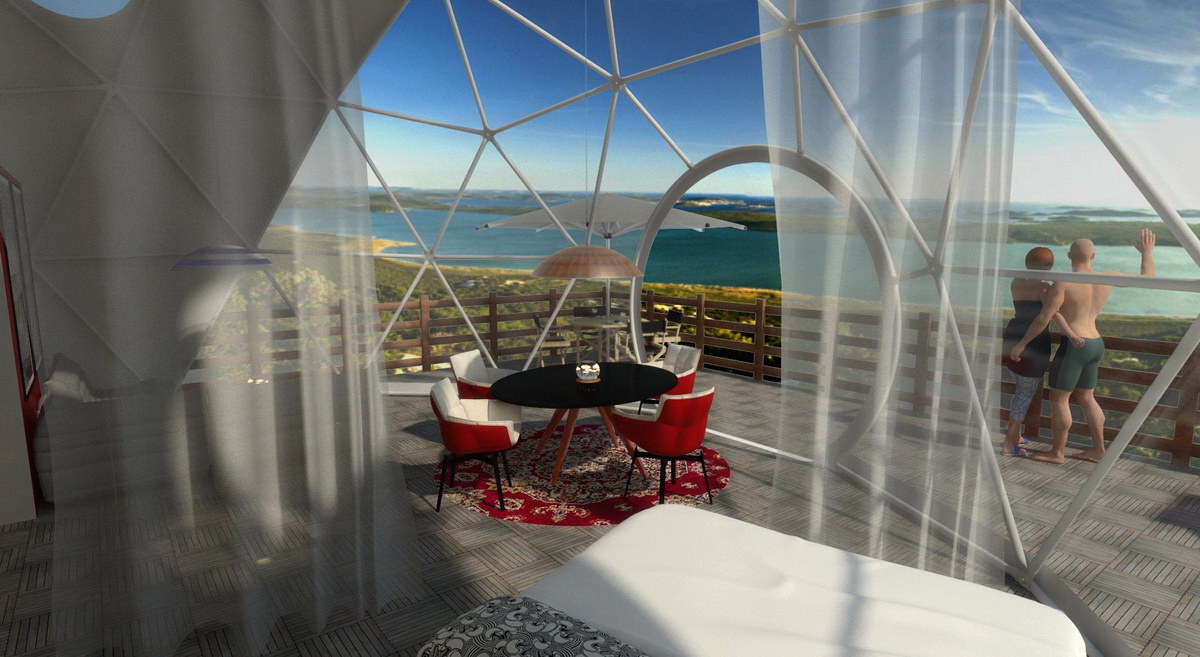 Saulėtas Glamping kurortas +80°C | Prabangus Glamping Kurortas